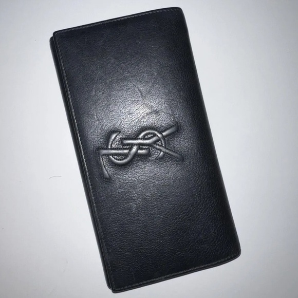 Yves Saint Laurent Black Leather Chain Wallet - Picture 4 of 9